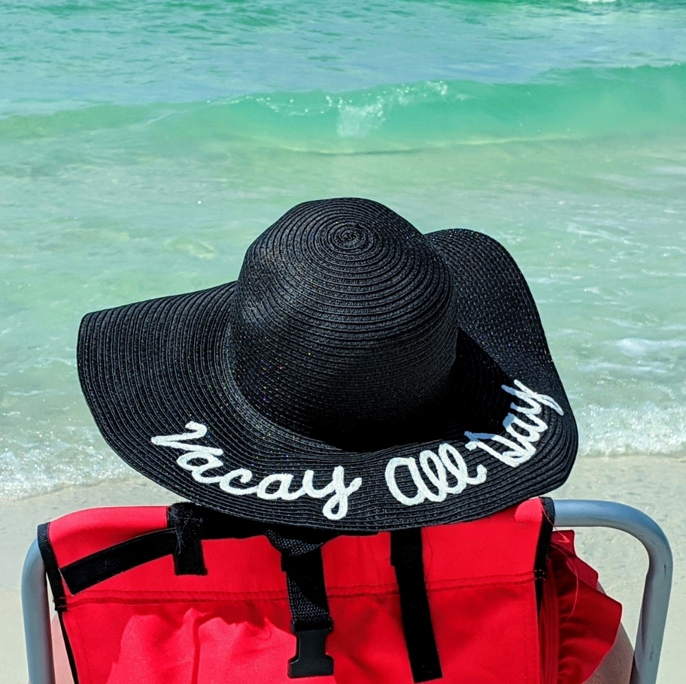 Beach floppy hat "Vacay All Day"